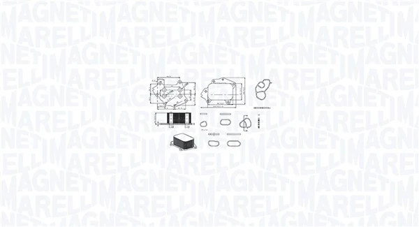 Radiateur d'huile Magneti Marelli 350300002700 interchangeable moteur auto