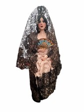 Vintage Mu ecos Carselle Flamenco Dancer Doll Celluloid 50s Spanish Souvenir