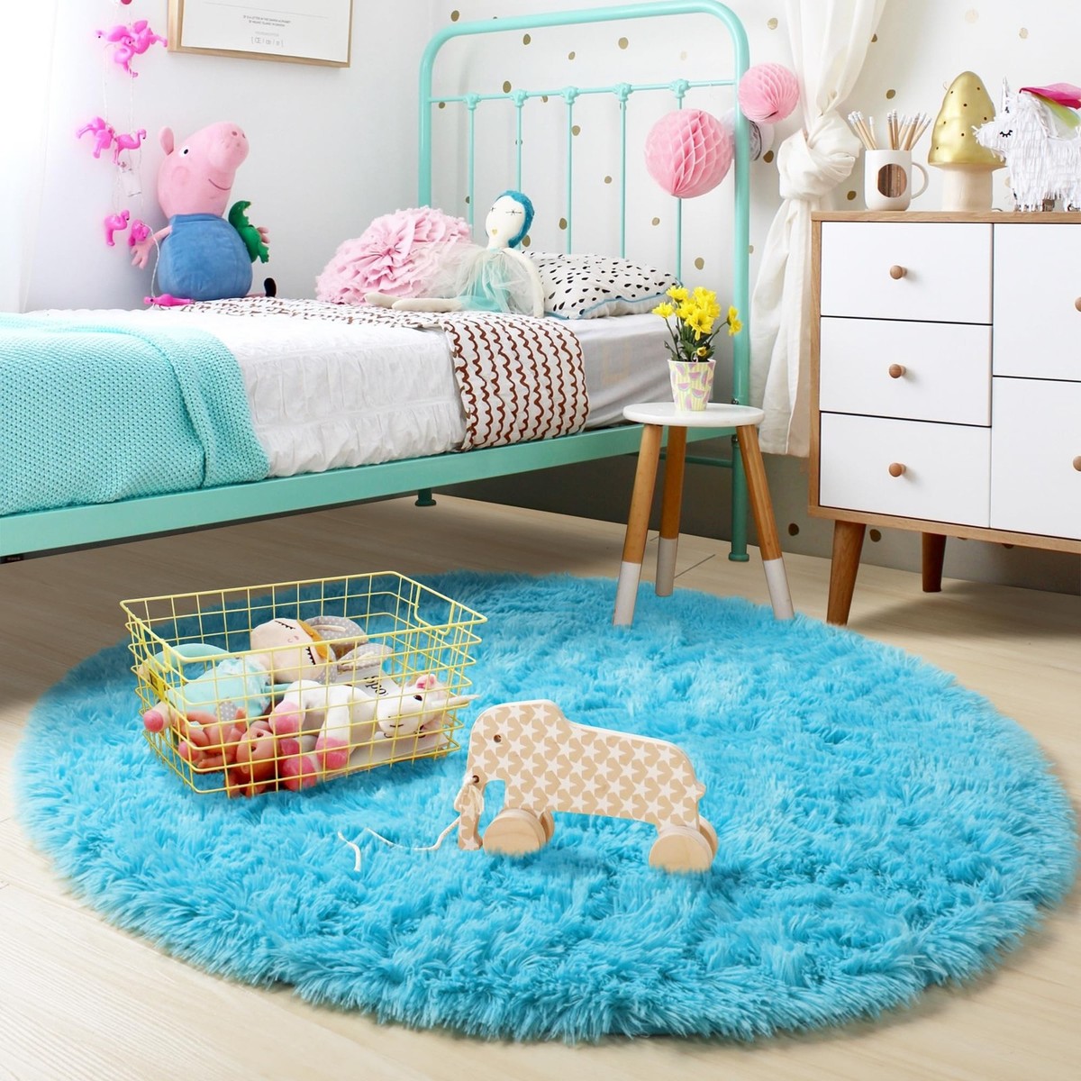 Pink Rug HiiARug Circle Seats Kids Rug Carpet Large Classroom Rug - Main Image