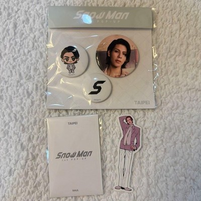 Snow Man Pop-up Can Badge Photo Card Set Taipei Raul