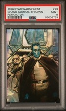 1996 Topps Star Wars Finest Grand Admiral Thrawn Gold Refractor Card #23 PSA 9