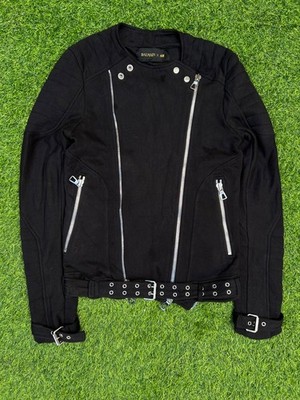 Balmain x H&M AW2015 Black Cotton Biker Moto Jacket - XS (Rare Collaborative Pie
