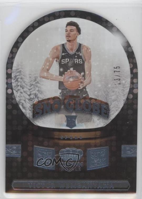 2023-24 Panini Crown Royale Sno Globe Blue 13/75 Victor Wembanyama Rookie RC 1o2