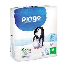 Pingo Nappies Size 6 Xl (15-30Kg), Box Of 2 X 32, Total 64 Nappies 0.47 per nappy