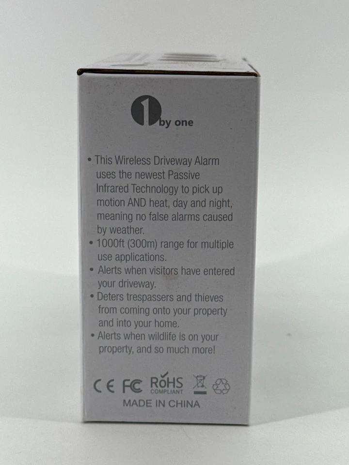 1byone Wireless Driveway Alarm Kit 1000ft Motion Sensor Outdoor Alert 8-SP07NA07 - Image 4 of 4