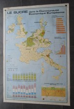ANCIENNE CARTE SCOLAIRE MDI ALLEMAGNE RELIEF ECONOMIE 1991 PLASTIFIEE