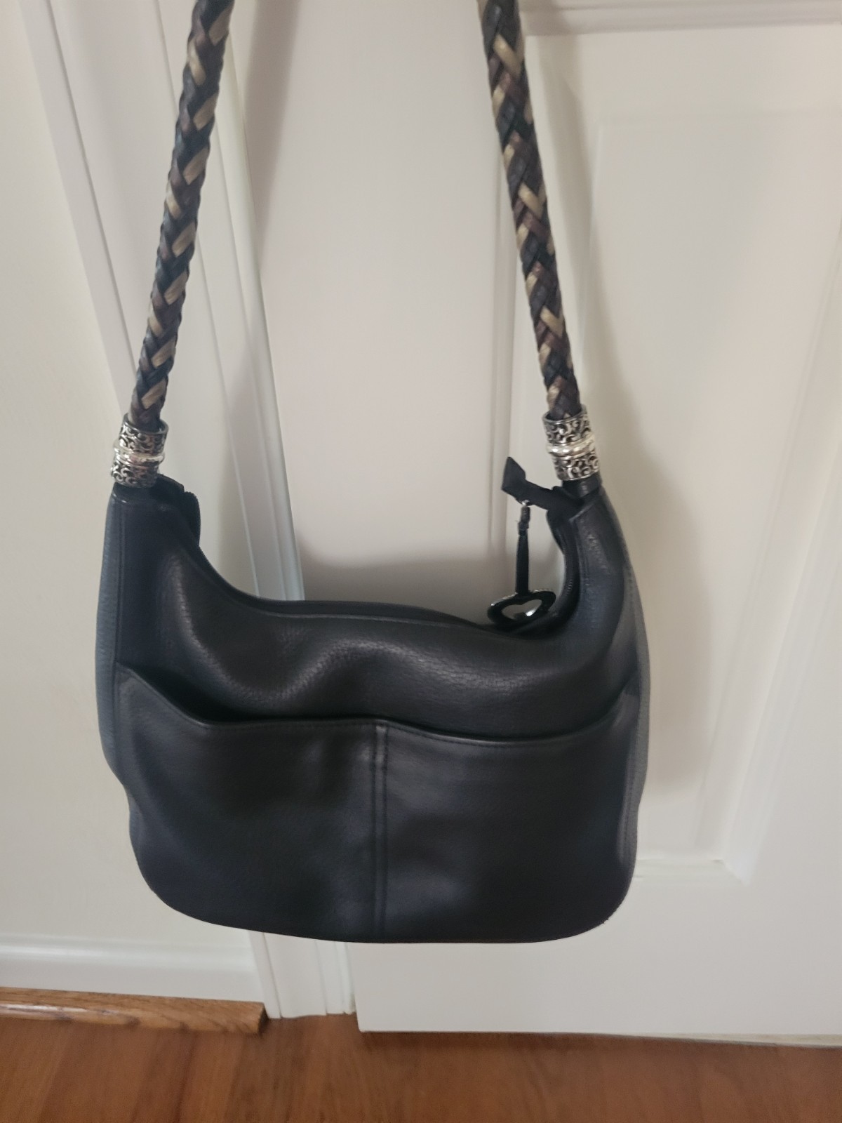 Brighton Large BraidedMulti  Strap Black Purse Sh… - image 2