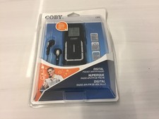Coby CX90 Digital Pocket AM/FM Stereo Radio Handheld Walkman Black New