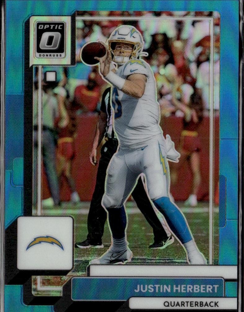 2022 Donruss Optic #108 Justin Herbert Aqua #/299