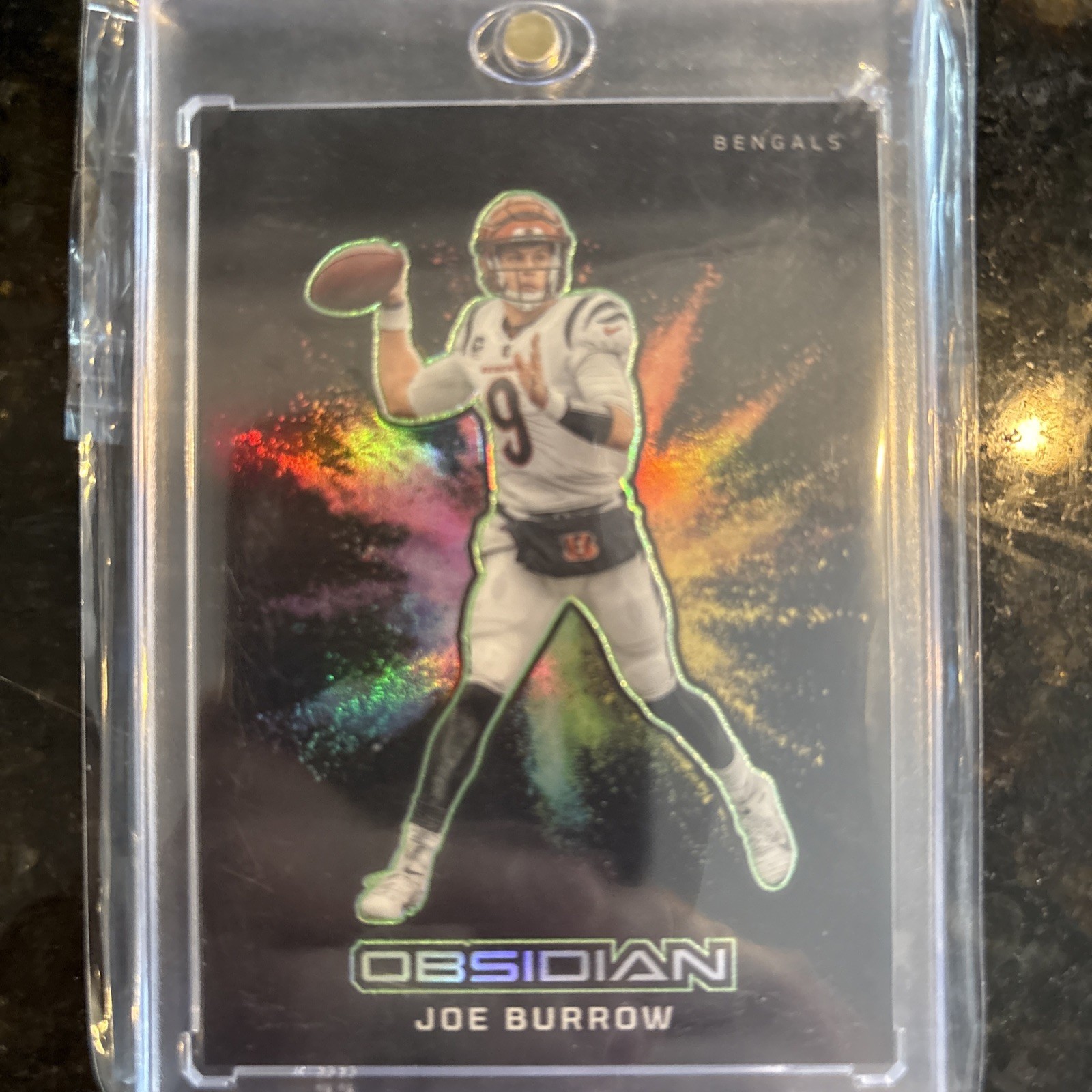 2023 Panini Obsidian #22 Joe Burrow Color Blast SSP Black Cincinnati Bengals