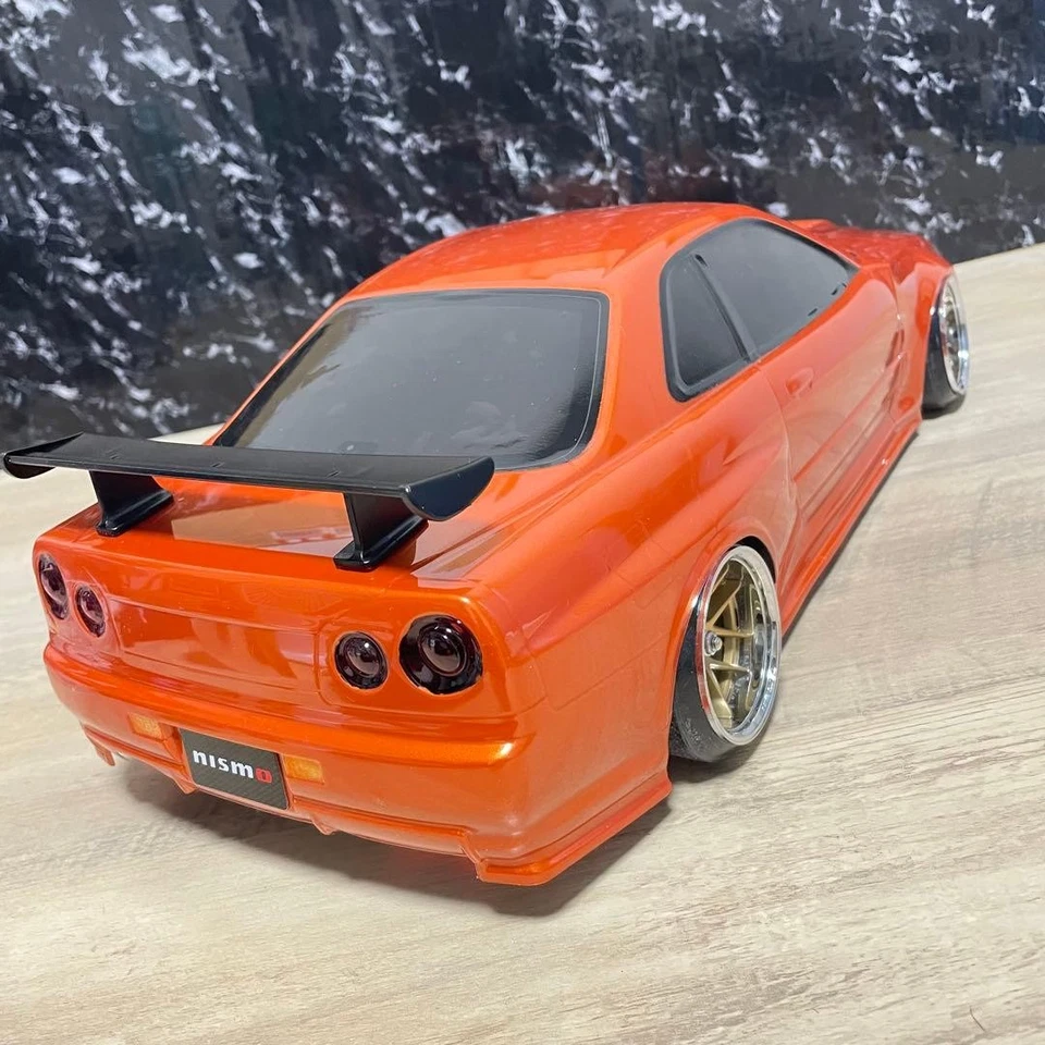 Tamiya Nissan Skyline GT-R R34 1/10 RC Body Metallic Orange, Street Use, New - Image 4 of 4