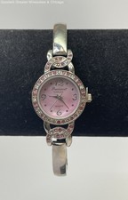 Gruen Mother Of Pearl Dial Silver Tone Bracelet Band Ladies Watch 30g