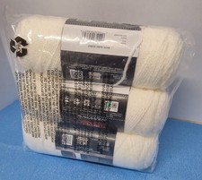 Red Heart Super Saver Metallic White Yarn - 3 Pack of 5oz/142g - 255 Yard Each