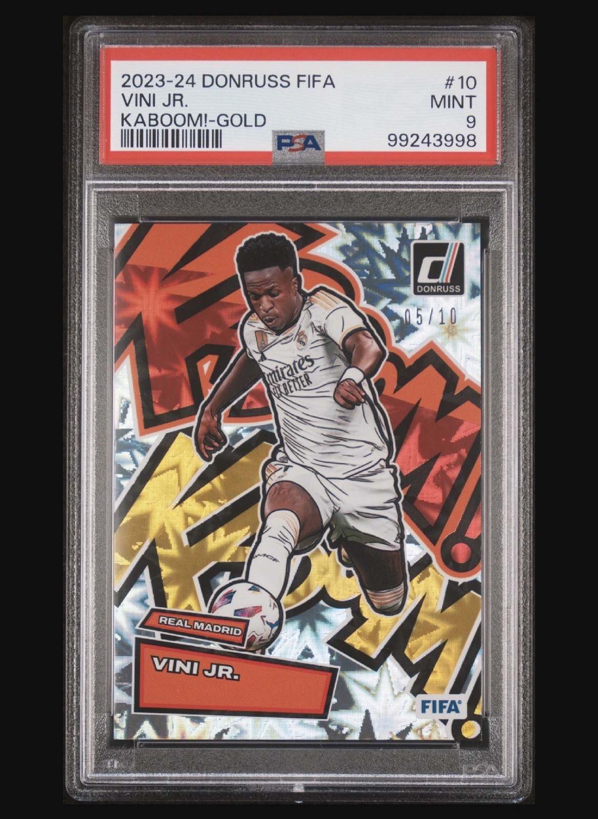 2023-24 PANINI DONRUSS FIFA KABOOM! #10 VINI JR. KABOOM!-GOLD