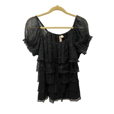 La Diva black blouse, women s size XL