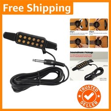 Clip-On Guitar Pickup for Steel String Guitars - 10ft Cable, Easy Install