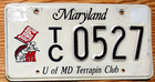 Item photo. Show Listing Details page. Listing Maryland Specialty License Plate Number Tag – Univ of Maryland Terrapin Club