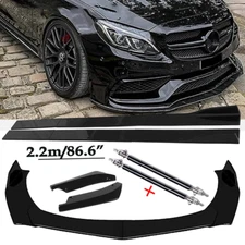 Front Bumper Lip Spoiler Splitter Car Body Rear For Mercedes-Benz C180 C200