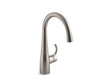 KOHLER K-22034-VS Simplice R Bar Sink Faucet, Vibrant Stainless
