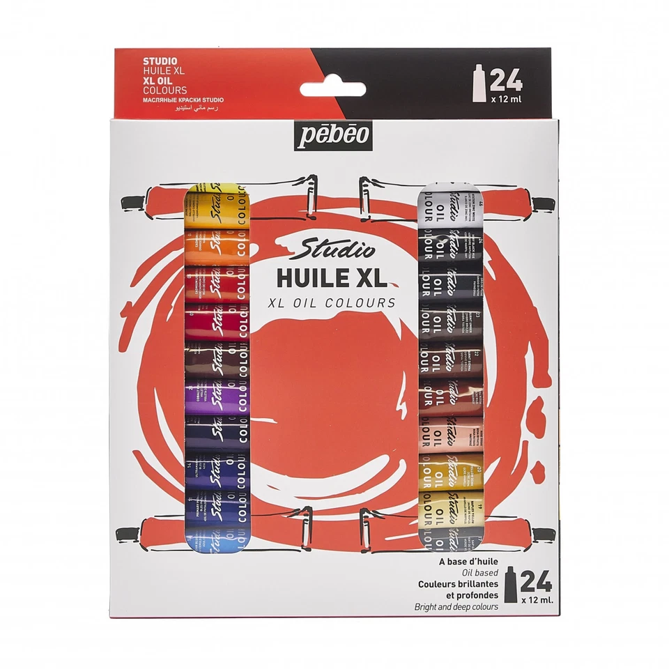 Pebeo Studio Öl XL Farbe Set Von 24 X 12ml Tuben Künstler Verschiedene Farben - Bild 4 von 4