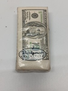 Designer Collection $100 Dollar Bill,Napkins/Facial Tissue,Fake Money 10 Pack