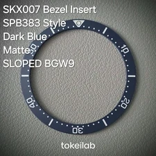 Bezel Insert SKX007 Ceramic BGW9 (SPB383 style) / Sloped / Dark Blue Matte