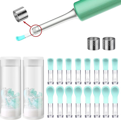 Bebird Replacement Tips Ear, 16 Pieces Waterproof Silicone Ear Spoon for Ear Wax