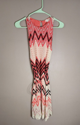 strapless open back dress Hazel Chevron Crochet Kaftan Dress in Pink  South Beach