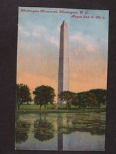 Vintage Postcard Washington Monument WA D.C. Hand Tinted B2749