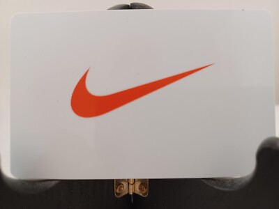 NIKE GIFT CARD NIKE ORANGE SWOOSH ON WHITE CARD