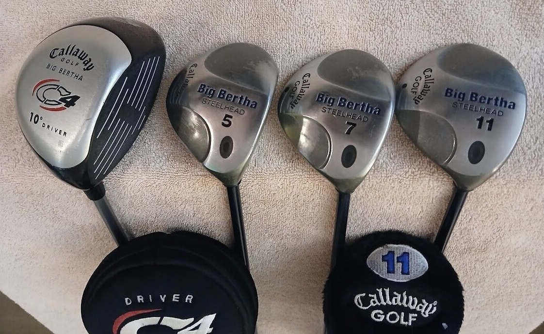 TZ GOLF - Callaway Big Bertha C4 10* Driver, Steelhead 5, 7, 11