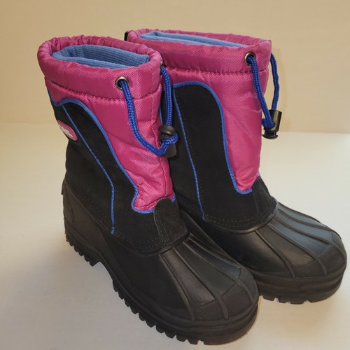 Totes Pink/Black/Blue Winter Snow Boots 
