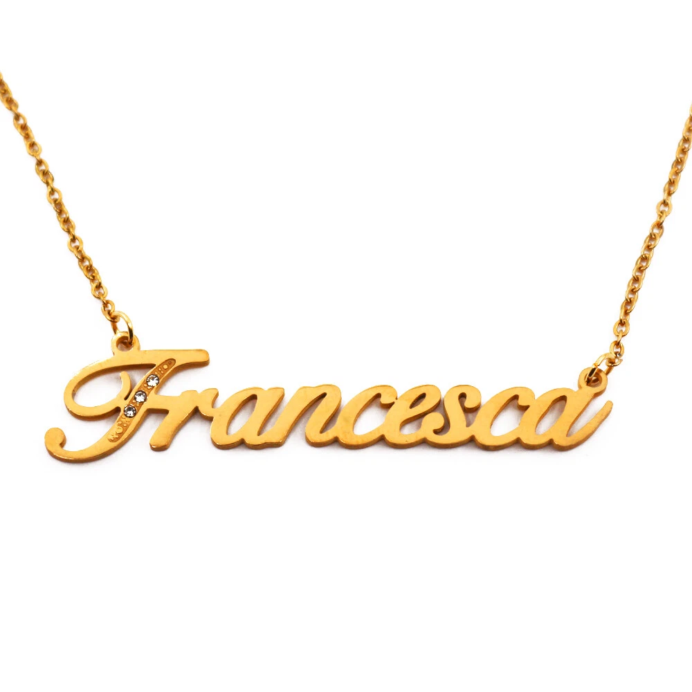 Francesca name necklace deals