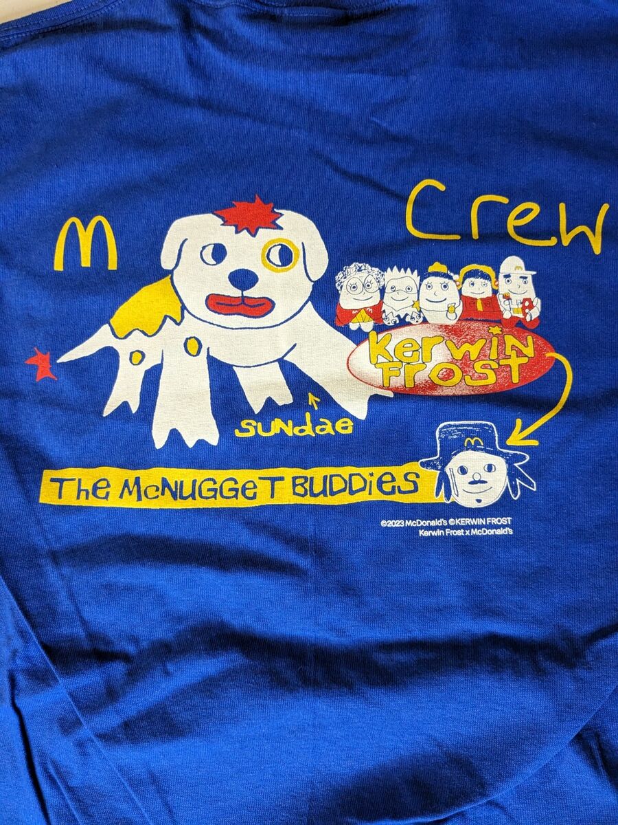 Authentic New McDonald’s Kerwin Frost Mcnuggets Crew 2023 Employee T Shirt Small Authentic New McDonald’s Kerwin Frost Mcnuggets Crew 2023 Employee T Shirt Small