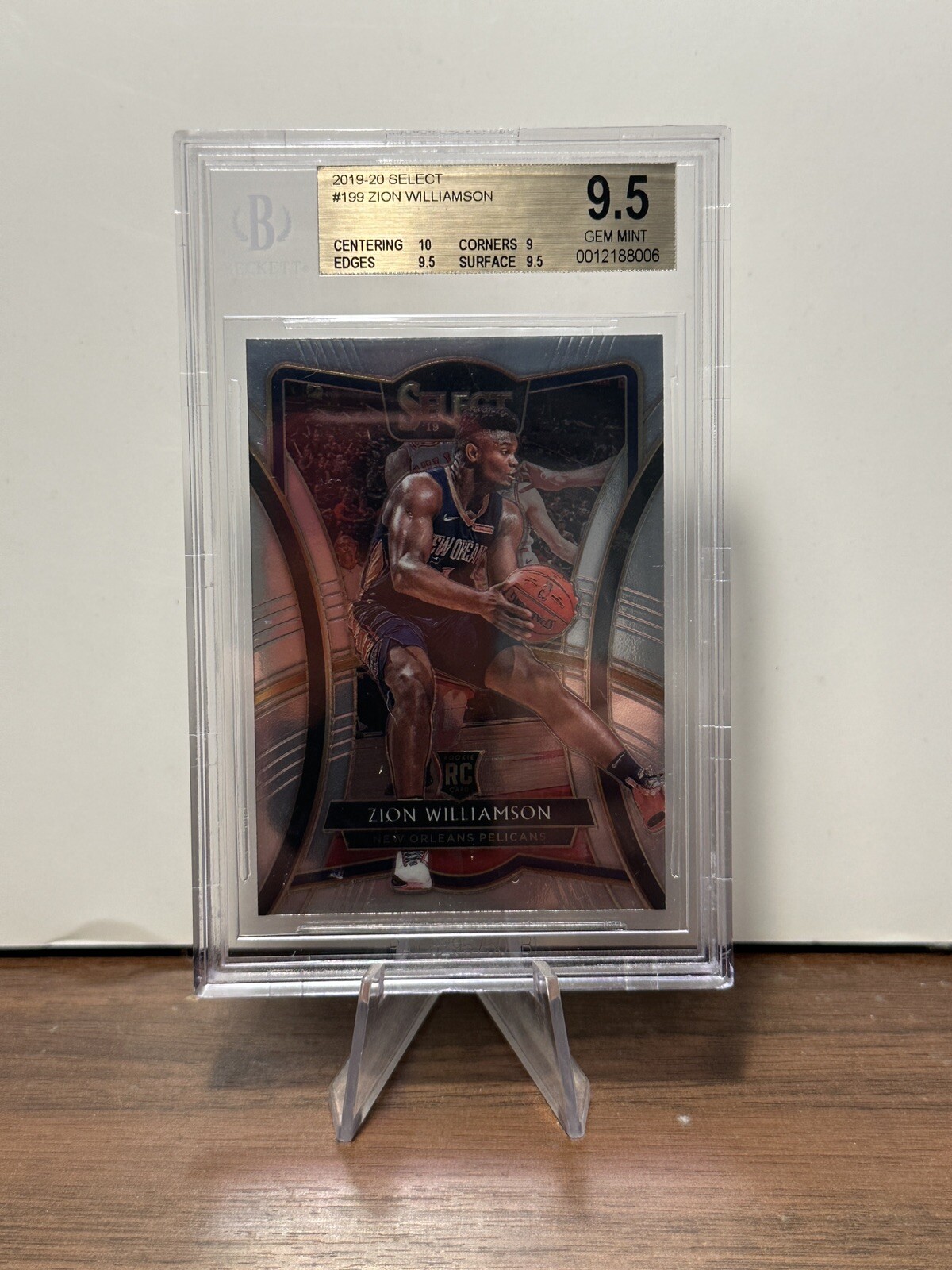 Zion Williamson 2019-20 Select Premier Level Rookie RC BGS 9.5