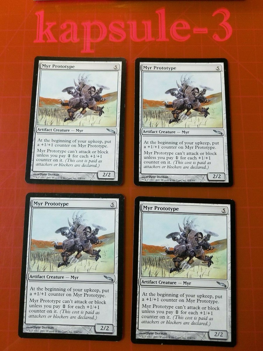 mtg prototype cards 4x Myr Prototype | Mirrodin | MTG Magic The Gathering Cards