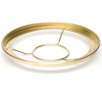 B & P 10731 Polished Solid Brass 10'' Oil Lamp Shade Holder Ring