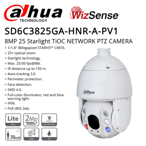 Original Dahua PTZ 25X ZOOM 4MP 8MP Smart IR Starlight TiOC IP PTZ Cameras Lot - Picture 6 of 18