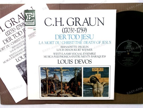 C.H. Graun, Louis Devos, Bernadette Degelin - Der Tod Jesu GER 2LP '* - 第 1/1 張圖片