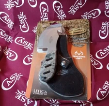 Utica Hunting knife Field Skinner Guthook Real Tree Camo handle With Sheath