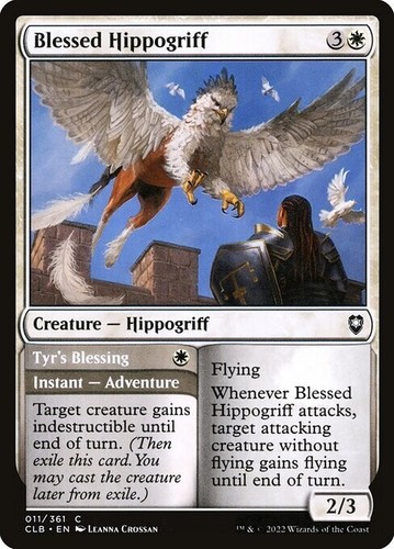 MTG-NM-Baldur's Gate-Blessed Hippogriff-011