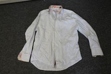 Robert Graham Full Sleeve L Size Shirt Striped White 100 Cotton