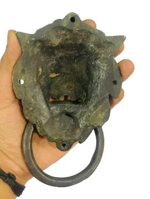 Brass Lion Door Knocker Vintage Antique Finish Face Door Bell Home Decor Gift - Image 4 of 4