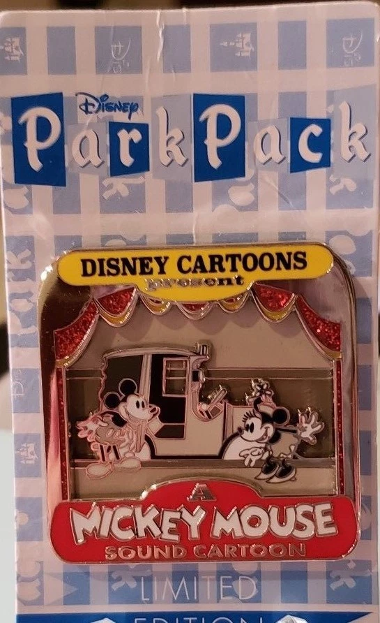 Значок Disney 109945 июль 2015 Park Pack A Mickey Mouse звук мультфильм черно-белый - Изображение 4 из 4