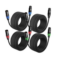 AQOOL 25FT XLR Cables, Gold-Plated 3 Pin Microphone Cables XLR Male to Female...