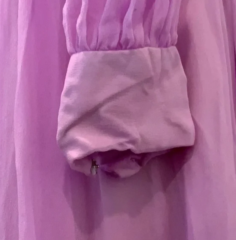 Винтажный 1960-х Emma Domb фиолетовый Cottagecore платье - Изображение 2 из 4