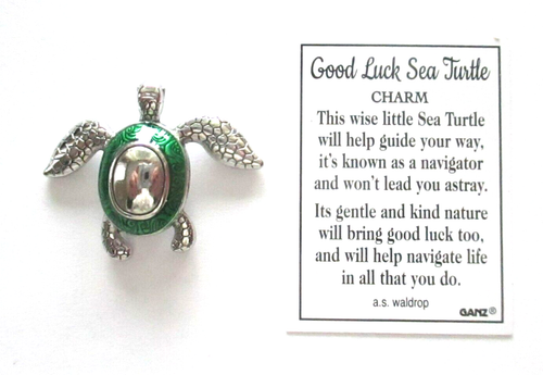 T2 Smaragdgrün Good Luck Meeresschildkröte Taschenanhänger Figur Ganz Miniatur