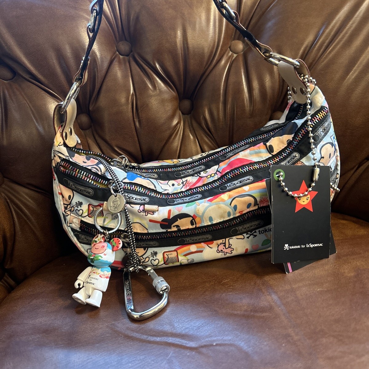 LeSportsac Tokidoki Small Shoulder Purse Bag Hobo Qee (One Arm