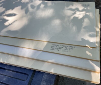 1'' Thick, 18 lb density, LAST-A-FOAM, Rigid Polyurethane Closed Cell Foam, Fine