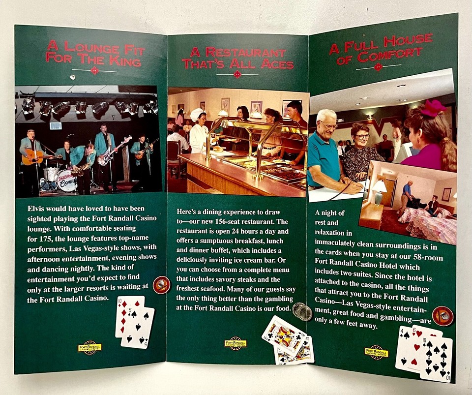 1990s Fort Randall Casino Hotel Open 24/7 South Dakota Vintage Travel